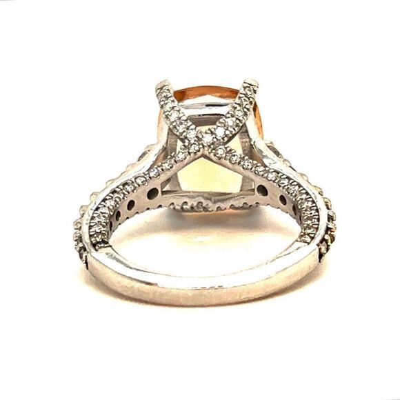 Natural Morganite Diamond Ring Size 6.25 14k Gold 5.26 TCW Certified $6,950 215 - Picture 8 of 15